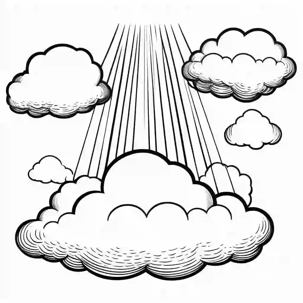 Rain clouds coloring pages